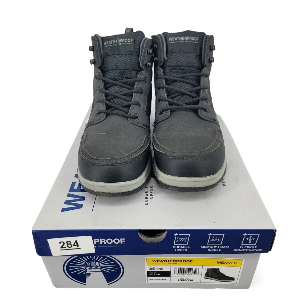 Weatherproof‎ Jenkins Men's Boots Size 8 Black Hiking Trail Outdoor Workwear
